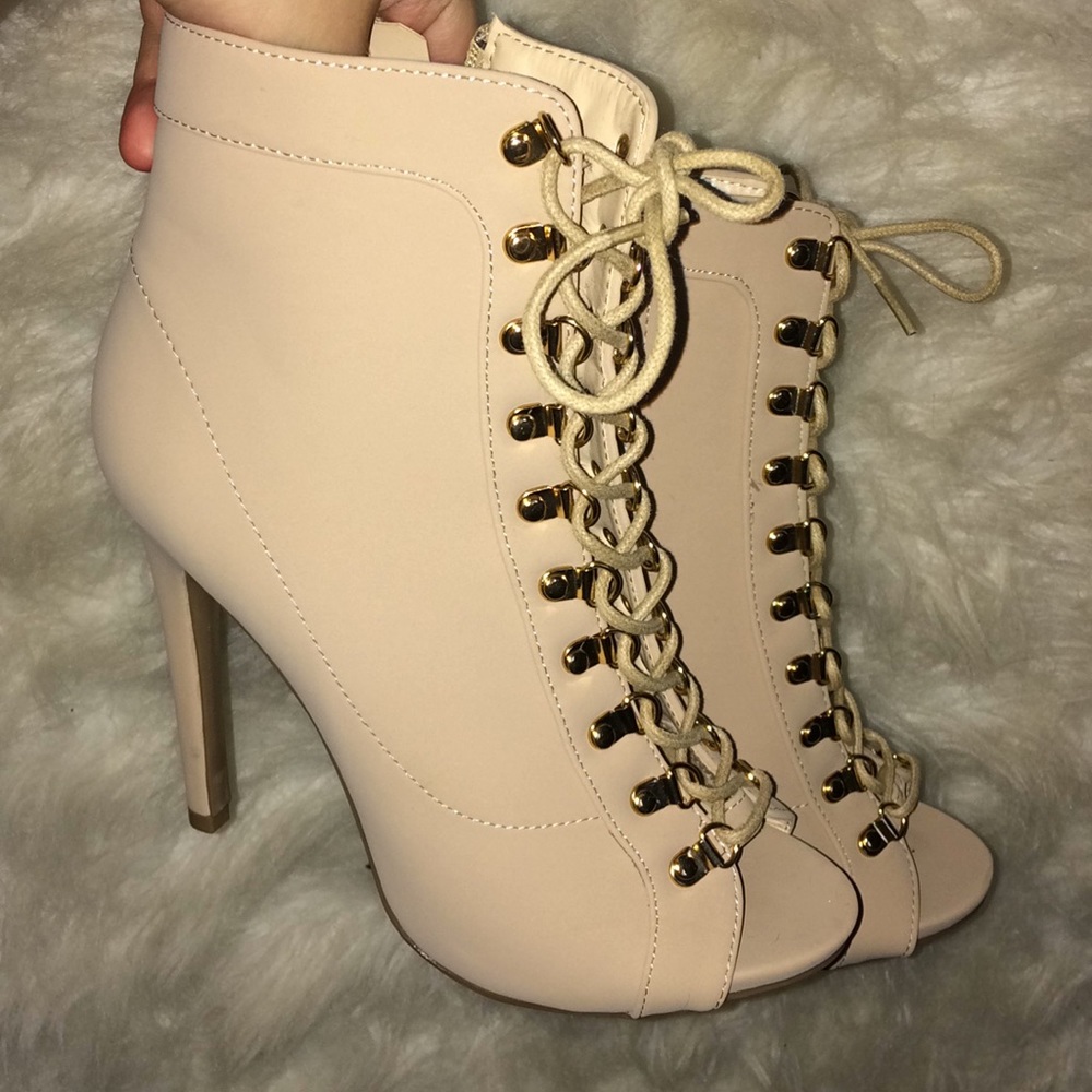 Charlotte Russe Lace-Up Bootie Heels